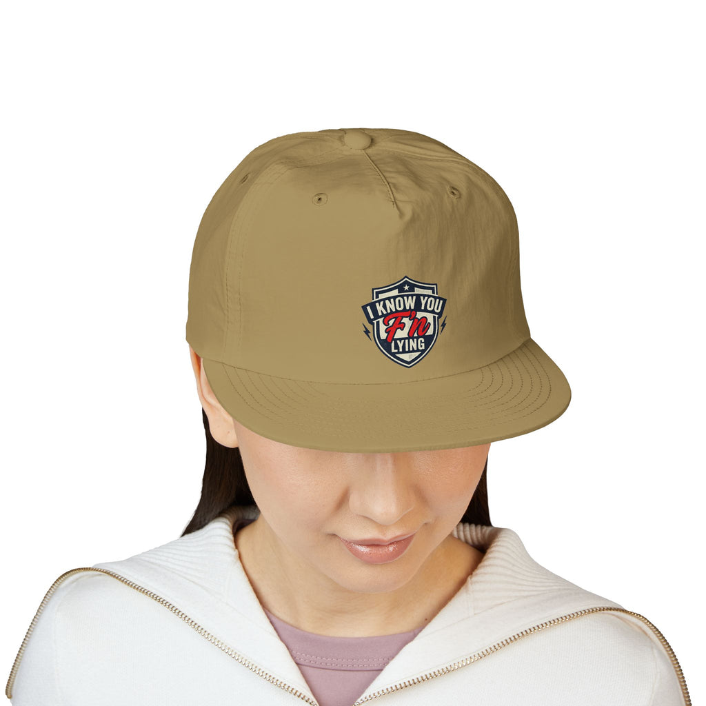 Surf Cap — 'I Know You' Retro Surf Shield Embroidered Hat