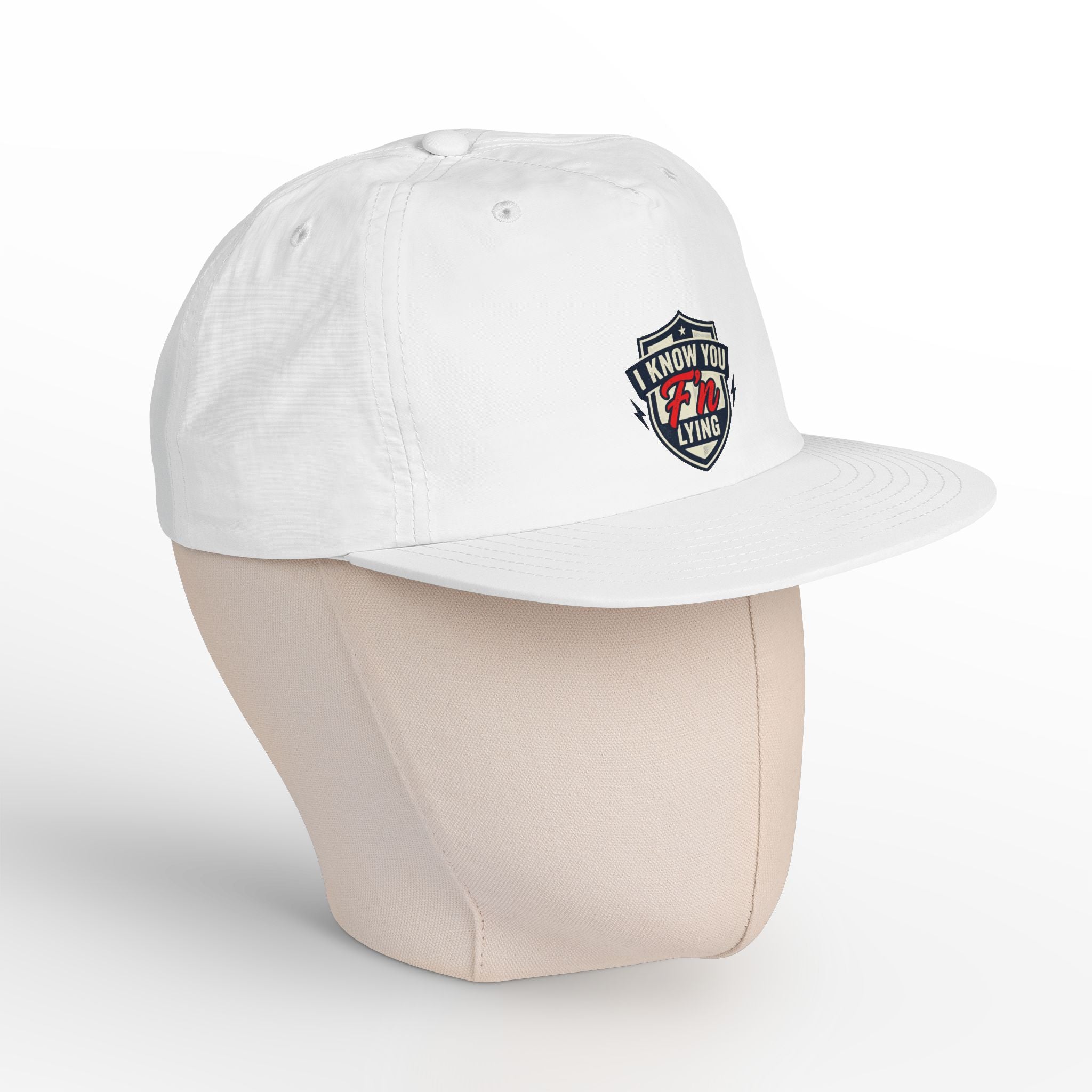 Surf Cap — 'I Know You' Retro Surf Shield Embroidered Hat