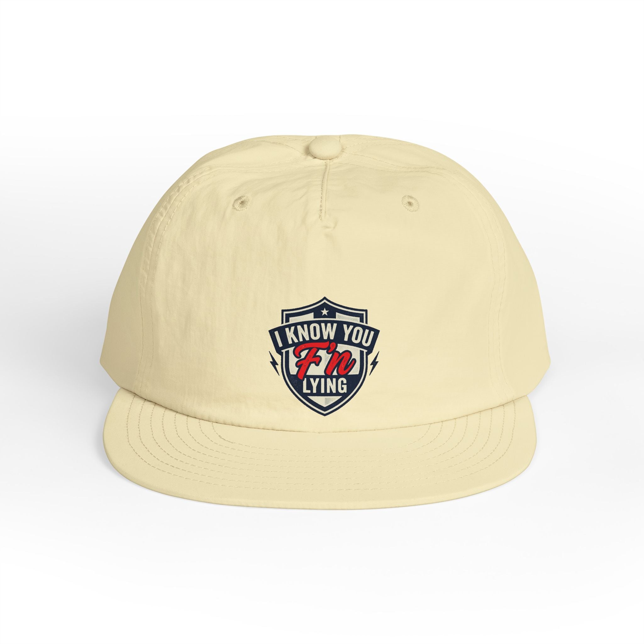 Surf Cap — 'I Know You' Retro Surf Shield Embroidered Hat