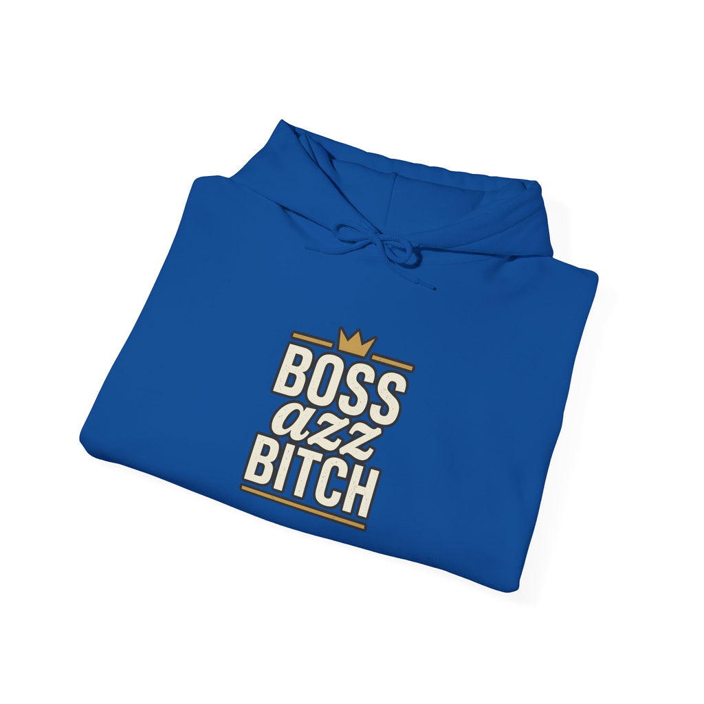 Boss Azz Bitch Hoodie | Bold Script Crown Graphic