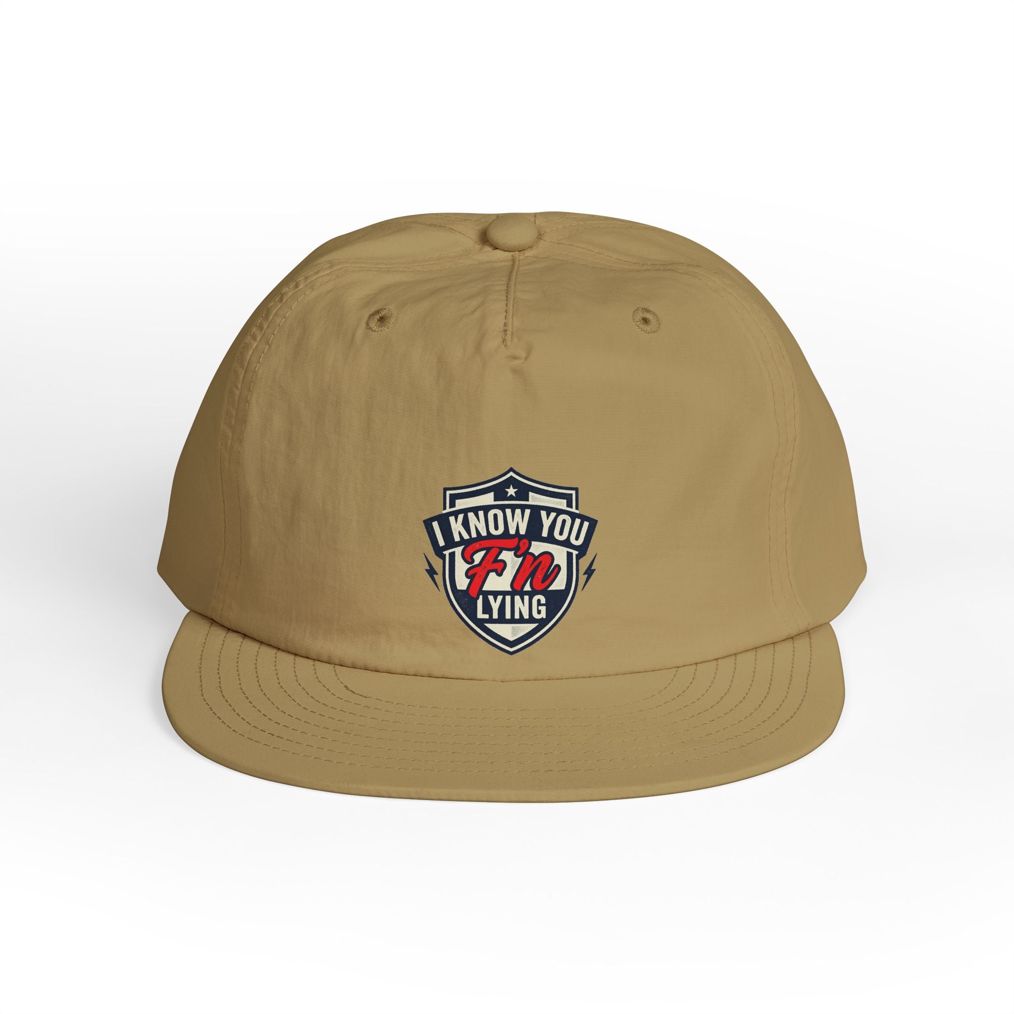 Surf Cap — 'I Know You' Retro Surf Shield Embroidered Hat