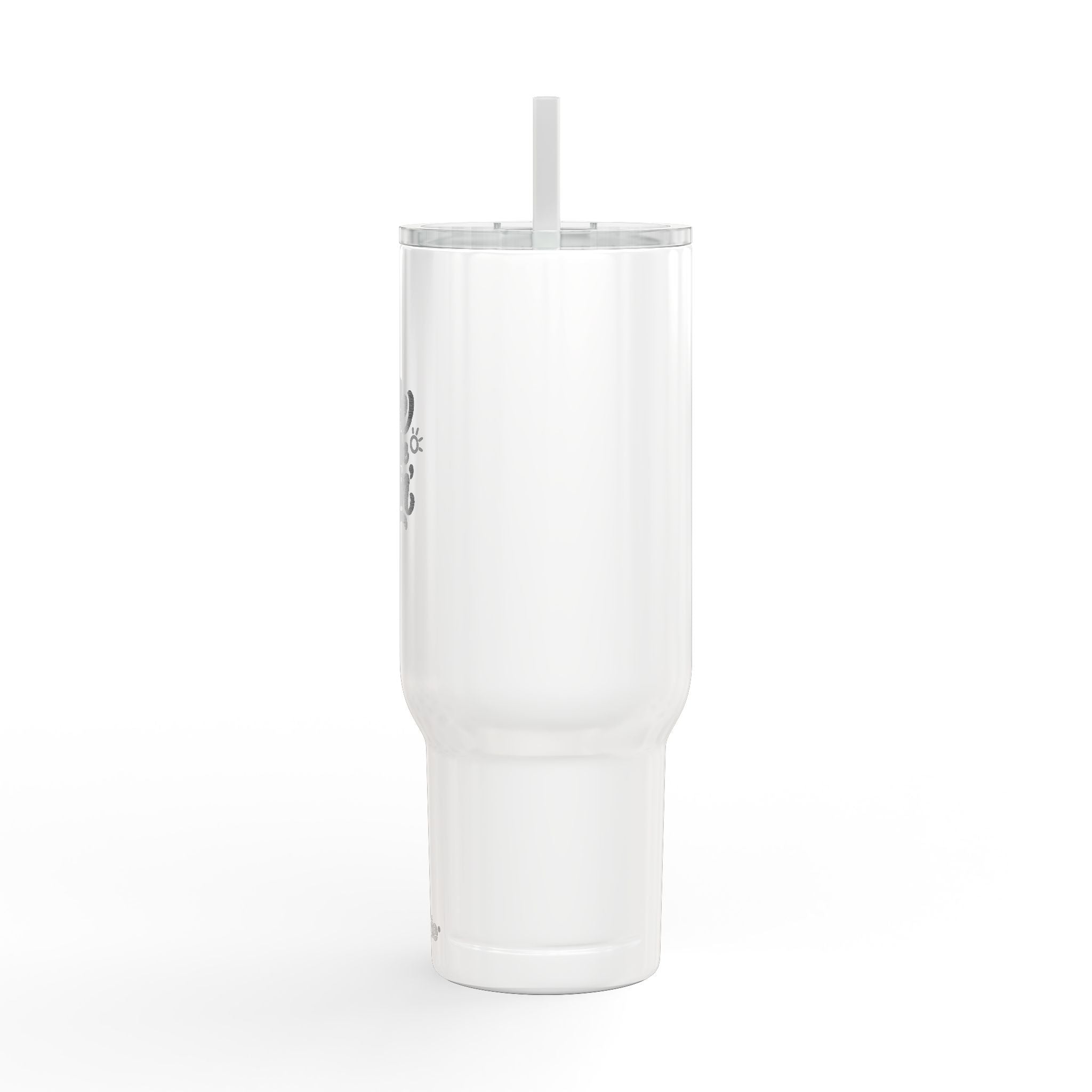 40oz Engraved Insulated Tumbler — 'Sip & Shine' Travel Mug with Lid & Straw
