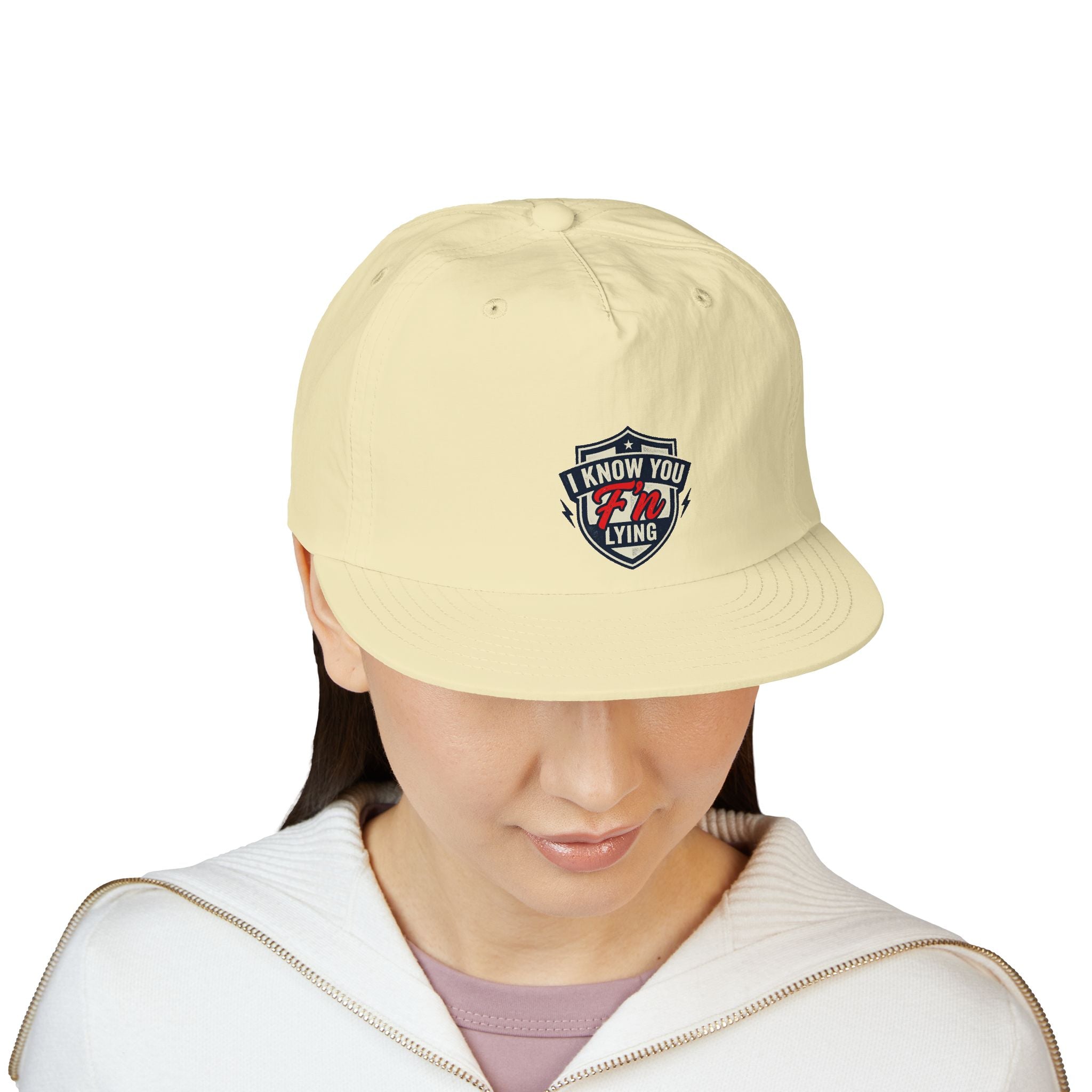Surf Cap — 'I Know You' Retro Surf Shield Embroidered Hat