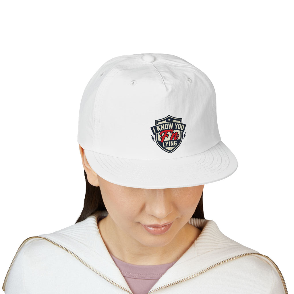 Surf Cap — 'I Know You' Retro Surf Shield Embroidered Hat